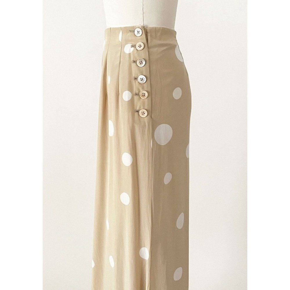 J. Peterman Silk Palazzo Pants Polka Dot High Waisted size 8 - Picture 5 of 6
